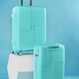 Nasher Miles Singapore HardSide Polypropylene Set of 2 S/M Light Blue Trolley Bags 55-65cm-image-26