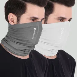 FREECULTR Grey Solid Anti Microbial Bandana Multipurpose Headband Cloth Face Mask-image-5