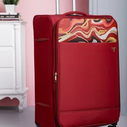 Baggit LAVA Abstract Printed Soft-Sided large Trolley Suitcase-53