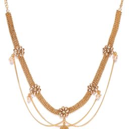 JEWELS GEHNA Off-White Gold-Plated Kundan Studded & Beaded Handcrafted Kamarbandh-image-61