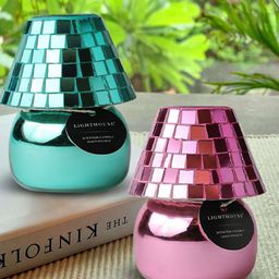 LIGHTHOUSE CANDLE Green & Pink 2 Pieces Scented Jar Candle Lamps-26