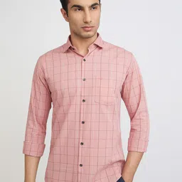 Park Avenue Men Slim Fit Tartan Checks Opaque Pure Cotton Casual Shirt-image-14