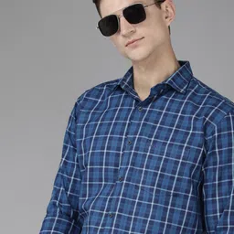 Park Avenue Men Slim Fit Tartan Checks Opaque Pure Cotton Casual Shirt-image-83
