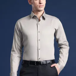 Hancock Men Solid Wrinkle Resistant Stretchable Slim Fit Formal Shirt-picture-22