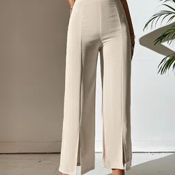 BAESD Women Relaxed Straight Leg High-Rise Wrinkle Free Parallel Trousers-picture-58