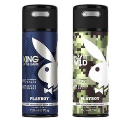 Playboy Men Set of 2 Deodorant Sprays- King of the Game & Play it Wild-17