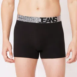 UnderJeans by Spykar Men Solid Cotton Blend Trunks UJNPTC016Black-image-53