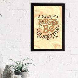 eCraftIndia Beige & Brown Quote Satin Matt Textured UV Art Painting-picture-42
