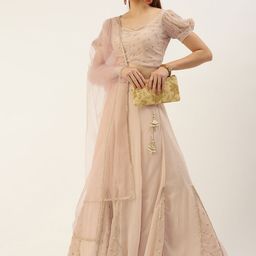 Ethnovog Embroidered Ready to Wear Lehenga & Blouse With Dupatta-image-65