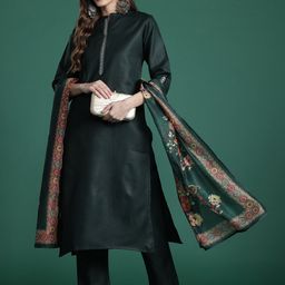 Indo Era Women Ethnic Motifs Embroidered Kurta with Trousers & Dupatta-30