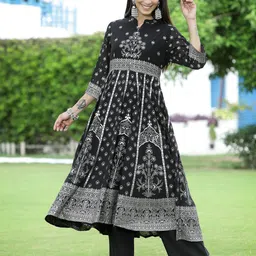 Juniper Women Ethnic Motifs Printed Anarkali Kurta With Palazzos-image-87