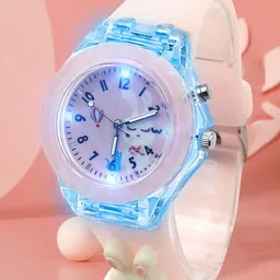 Spiky Unisex Kids Pink Printed Dial & Pink Straps Analogue Watch-56
