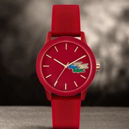 Lacoste Women Red Brass Printed Dial & Red Straps Analogue Watch 2001184-11