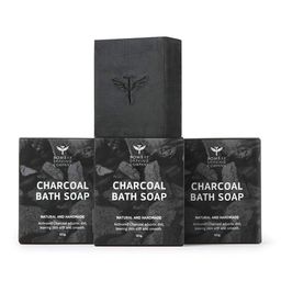 Bombay Shaving Company Charcoal Deep Cleansing Handmade Exfoliating Bath Soap Set of 3 375g-21