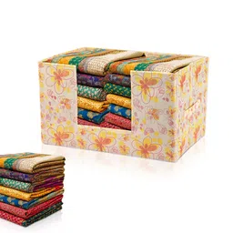 Kuber Industries Cream-Coloured & Yellow Floral Printed Drawer Organiser-34