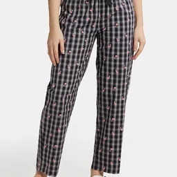 Jockey Women Checked Cotton Relaxed Fit Lounge Pant-44