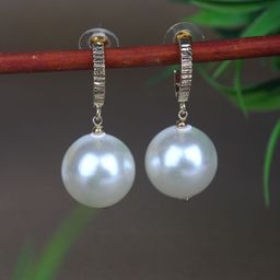 StyleCast Gold-Plated Pearls Beaded Spherical Shaped Drop Earrings-image-48
