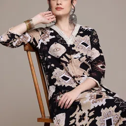 Readiprint Fashions Women Printed Pure Cotton Kurta with Trousers-picture-50