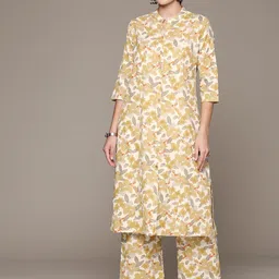 Readiprint Fashions Floral Printed Pure Cotton Kurta with Palazzos-picture-30