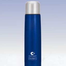CLAY CRAFT Blue & Silver Toned Stainless Steel Double Wall Vacuum Water Bottle 500 ML-image-51