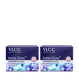 VLCC Set of 2 Insta Glow Diamond Bleach with Pre Bleach Cream & Post Bleach Pack- 30g each-1