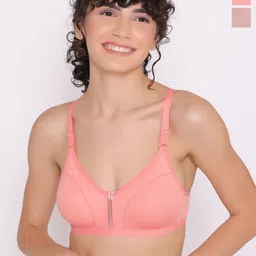 INKURV Women 2-Pcs  Wireless Full Coverage Non Padded Regular  Bra-3