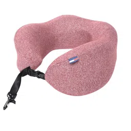 Tommy Hilfiger Red Melange Effect Form-Responsive Memory Foam Neck Support Travel Pillow-45