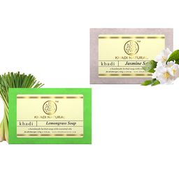 Khadi Natural Set of Lemongrass & Jasmine Handmade Herbal Soaps-73