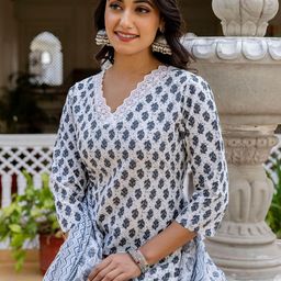 SANISA Women Ethnic Motifs Printed Kurta with Trousers & Dupatta-image-78