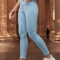 DOLCE CRUDO Women Skinny Fit High-Rise Highly Distressed Heavy Fade Stretchable Jeans-picture-44