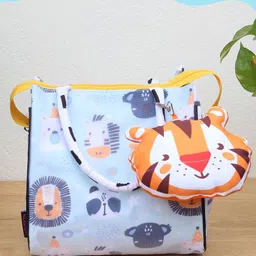 ROSADA Kids Blue Lion Printed Lightweight Waterproof Tote Bag-image-50