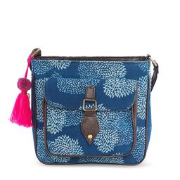 NEPRI Women Printed Structured Pure Cotton Sling Bag with Tasselled-50