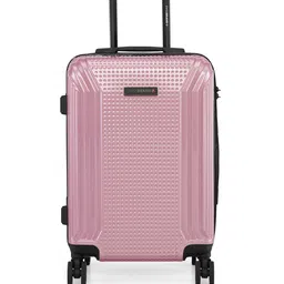 SWISS BRAND Rose Gold-Toned Textured VERNIER 360-Degree Rotation Hard-Sided Cabin Trolley Suitcase-image-98