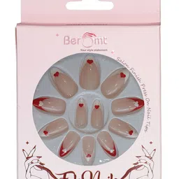 BEROMT Set Of 12 Salon Finish Press On Nail Tip With Application Kit - 357-0