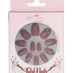 BEROMT Set Of 12 Salon Finish Press On Nail Tip With Application Kit - Shade- 781-12