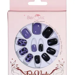 BEROMT Set Of 16 Salon Finish Press On Nail Tip With Application Kit -BFN703CN-2