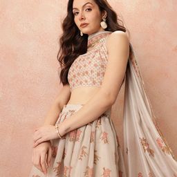 all about you Printed Ready to Wear Lehenga Set With Dupatta-picture-1