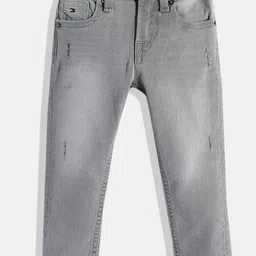 Tommy Hilfiger Boys Grey Slim Fit Heavy Fade Stretchable Jeans-picture-19