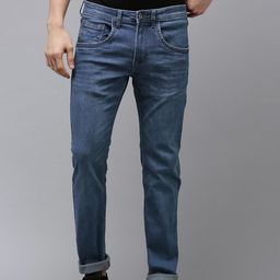 VAN HEUSEN DENIM LABS Men Navy Blue Slim Fit Stretchable Jeans-image-91