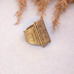 Studio One Love Women Brass-Plated Ethnic Motif Designed Brass Finger Ring-48