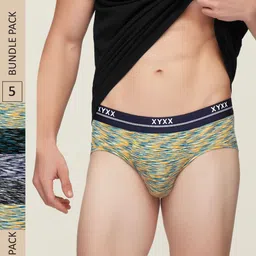 XYXX Men Navy Blue & Black Pack Of 5 IntelliSoft Antimicrobial Basic Briefs XYBRF5PCKN211-picture-9