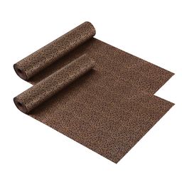 Aura Brown 2 Pieces Printed Water Resistant Shelf Liner Organiser-26