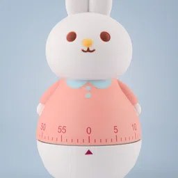 COMICSENSE Pink & White Printed Animal Shaped Traditional Alarm Clock-picture-30
