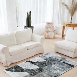 Sapana Carpet-Mats Rio Grey Abstract Printed Anti Skid Rectangle Contemporary Carpet-image-42
