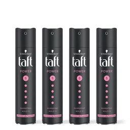 Schwarzkopf Set of 4 Taft Power Hairspray with Cashmere Mega Strong Hold 5-4