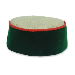 Vastraa Fusion Unisex Green & Pink Embroidered Woolen Himachali Beanie-image-17