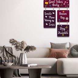 ArtVibes Burgundy Printed Motivational Quote  Wooden Wall Hanging-picture-24