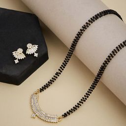 ATIBELLE Gold Plated Artificial Stones and Beads Mangalsutra-51