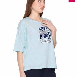 URBE-URBAN EVOLUTION Women Pack Of 2 Typography Printed Relaxed Fit Cotton T-shirts-image-77