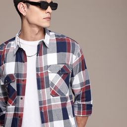 The Roadster Life Co. Pure Cotton Opaque Checked Relaxed Fit Casual Shirt-image-98